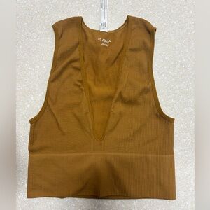 Urban Outfitters out from under Tan Ribbed Tank/Bralette